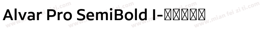 Alvar Pro SemiBold I字体转换
